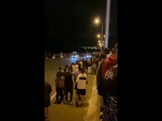 in yekaterinburg, a car crashed into spectators at night races